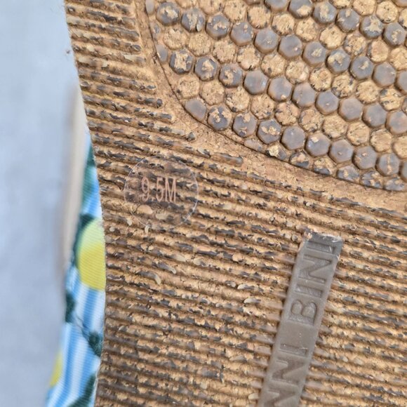 Gianni Bini Espadrille Sneakers Lemon Stripe Canvas Casual Lace Up Shoes Sz 9.5 - Picture 9 of 11